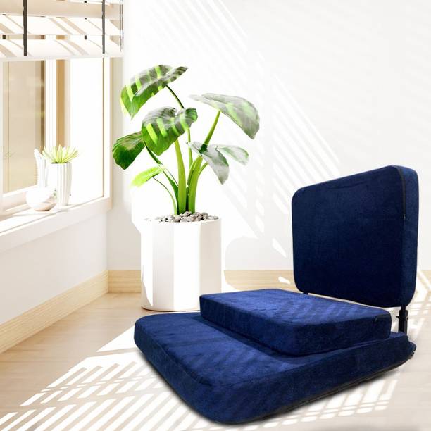 KAWACHI Premium 90° Yoga Meditation Floor Chair Back Support Blue Yoga Chair, Floor Chair, Meditation Chair, Reading Chair