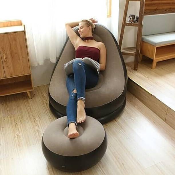 KALLARA Inflatable Lounge Chair with Footstand multicolour Floor Chair