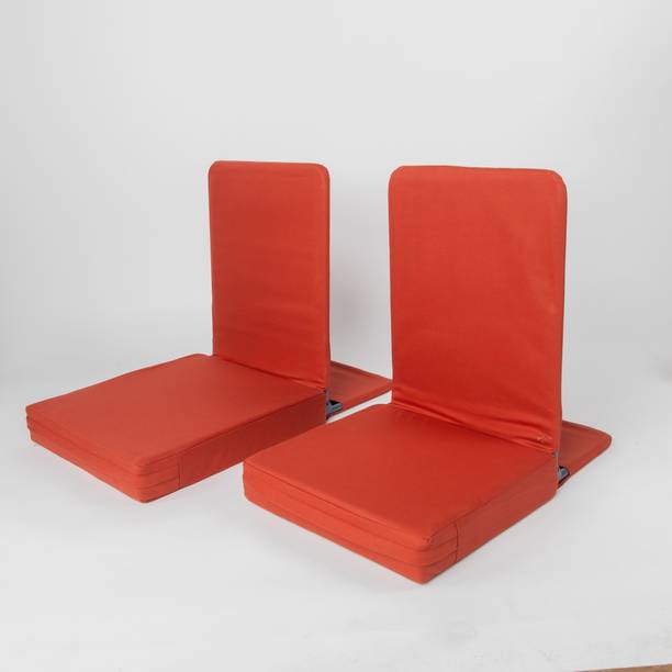 Moksh Intenational Rust Red Full Fold Meditation Floor Chair - Big Red Meditation Chair