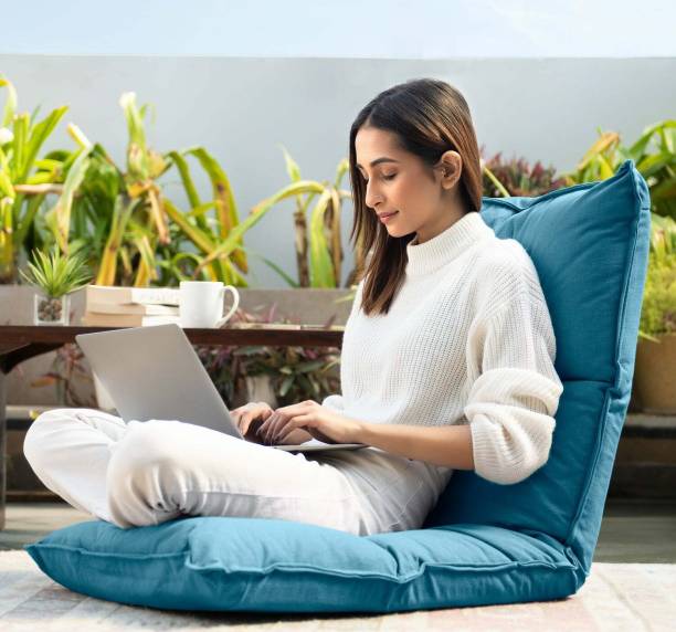Cosylabs The Rosetta (Blue) Floor Chair, Meditation Chair, Yoga Chair, Reading Chair