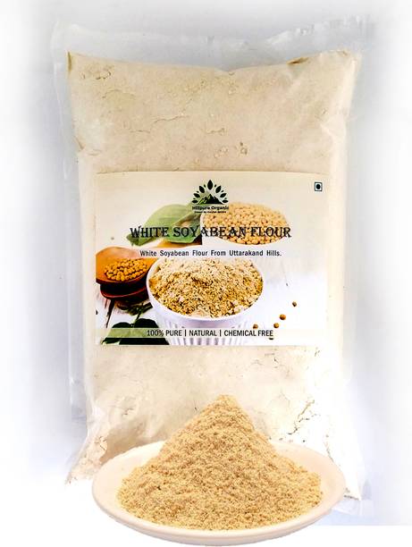 Hillpure Organic White Soyabean Flour | High Protein | Ancient Grain from Uttarakhand | 1 Kg