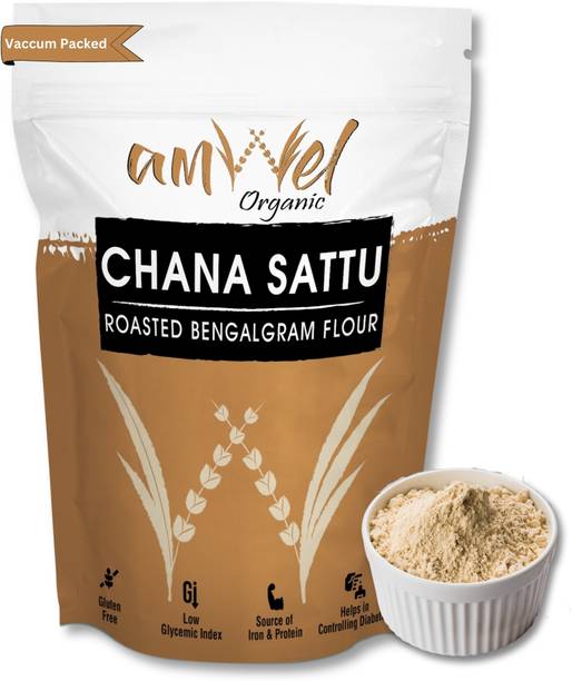 Amwel Organic Chana Sattu | Roasted Bengal Gram Flour | GlutenFree Low GI