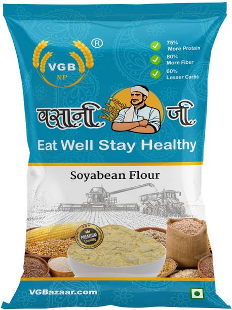 VGBNP Natural Soyabeen Flour ( Soyabean Atta ) High Protein Soyabean Powder - 1kg