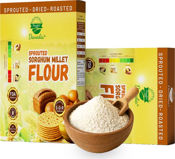 Danodia Foods Sprouted Sorghum Millet Flour | Nutrient-Rich Flour for Rotis, Baking & More