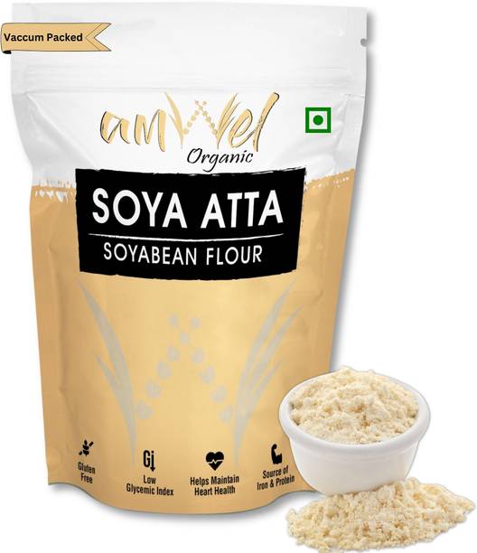 Amwel Organic Soyabean Atta | Soya Flour | 450g x 2pc | High Protein and Fiber Rich