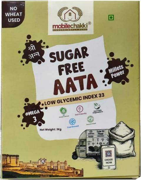 MOBILE CHAKKI Multigrain 1Kg Atta/Sugar Free Atta With 12 Ingredient, Low GI Wheat Free Flour