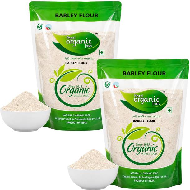 Pearl Organic Fresh Barley Flour | Stone-Ground Jau Atta | High Fibre Healthy Flour 1kg