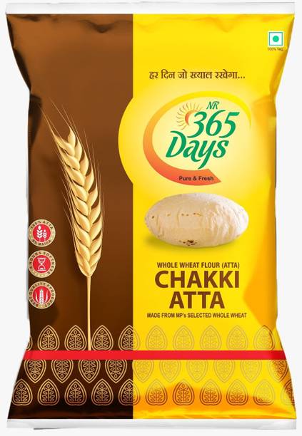 NR365DAYS Whole Wheat Chakki Atta for Soft Rotis | 100% Pure Wheat Flour | High Fiber