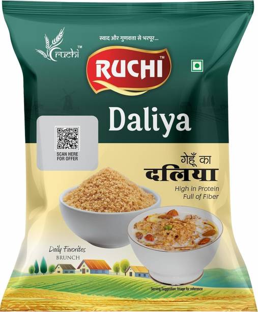 RUCHI Whole Wheat Dalia | High in Protein & Fiber broken Wheat Healthy Breakfast