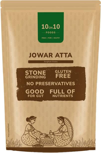 10on10foods Jowar Atta | Jowar Flour | Stone-Ground Sorghum Flour | High Fiber