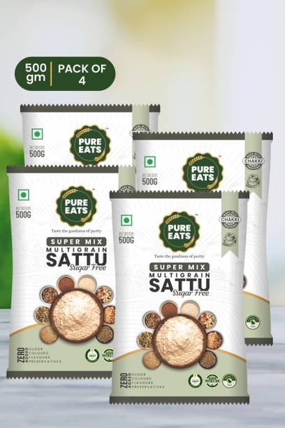PURE EATS Sugar-Free Multigrain Sattu | High Protein & Fibre | No Preservatives