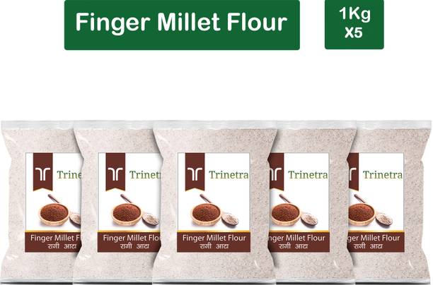 Trinetra Best Quality Ragi Atta (Finger Millet Flour)-5Kg (Packing)