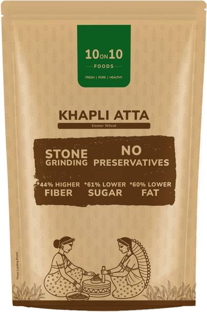 10on10foods Khapli Atta | Khapli Wheat Atta | Stone Ground Khapli Atta