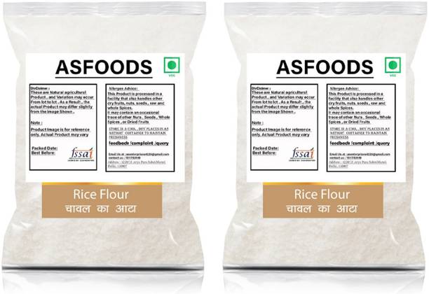 ASFOODS Best Quality Chaval Atta (Rice Flour)-200gm (Pack Of 1)