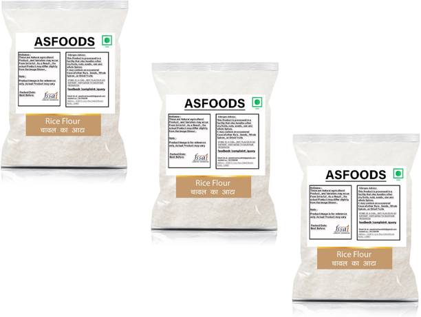 ASFOODS Best Quality Chaval Atta (Rice Flour)-300gm (Pack Of 1)