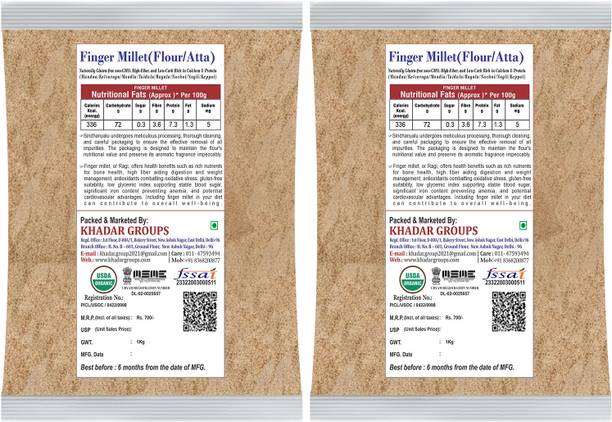 siridhanyalu Nachni Atta/Finger millet Flour Kelvaragu/Mandia/Mandua Powder/Organic Ragi/