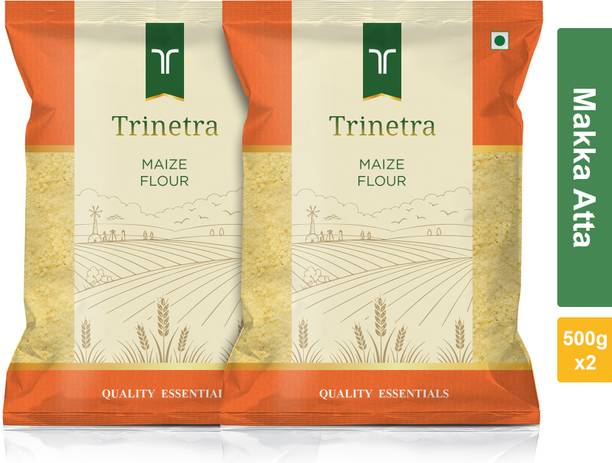 Trinetra Best Quality Corn Flour / Makka Atta 500g Pack of 2