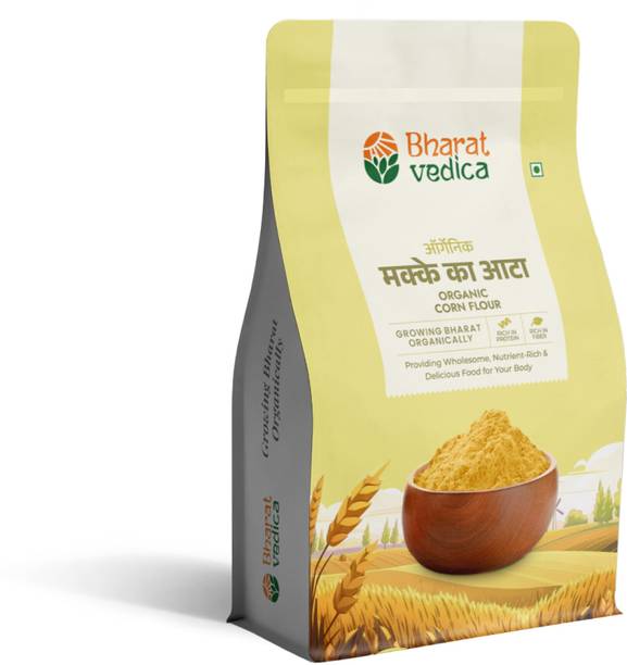 Bharat Vedica Corn Flour, Organic & Stone Milling Method, High Fiber Little Grain Flour