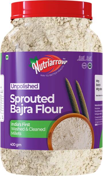 Nutriarrow Unpolished Sprouted Bajra Flour |100% Natural | Fibre | Protein | Gluten- Free