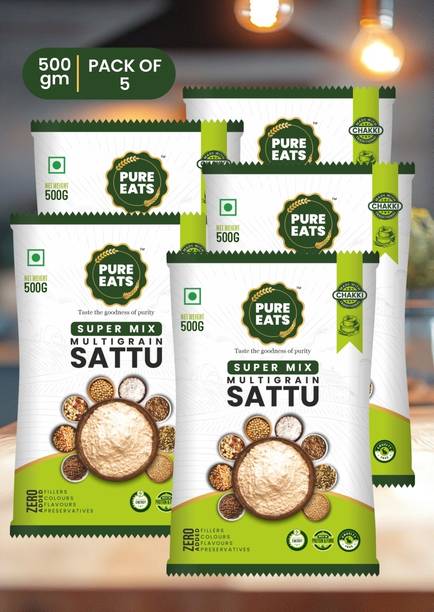 PURE EATS Multigrain Supermix Sattu | Protein & Fibre Rich | Made with 12+ Grains