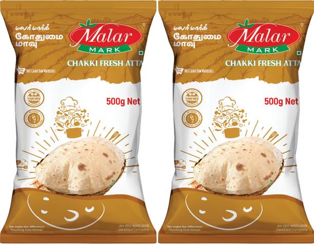 malar mark Chakki Fresh Atta Whole Wheat Flour | Soft Roti & Chapati Flour, No Maida Added