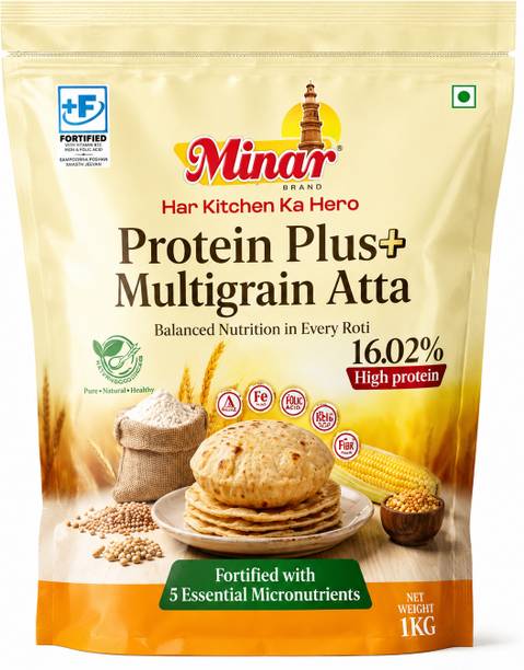Minar Protein Plus Multigrian Fortified Chakki Aata 1kg