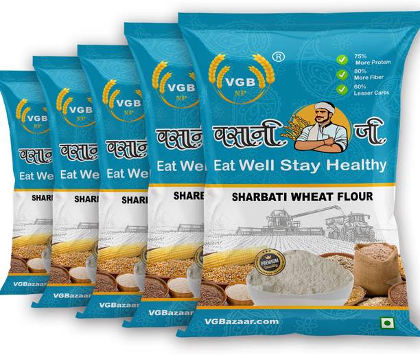 VGBNP 100% Natural & original Sharvati Wheat Flour ( Gehoo ka atta) Gehu Atta- 5kg