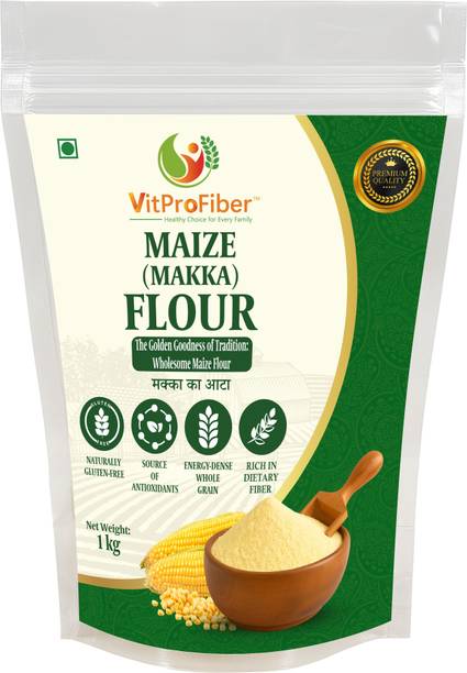 VitProFiber Premium Maize/Corn Flour| High Fiber, Gluten-free Makka Atta