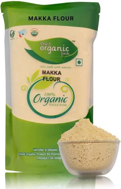 Pearl Organic Fresh Premium Makka Flour Maize Atta Natural Flour for Roti Makki Di Roti Cooking