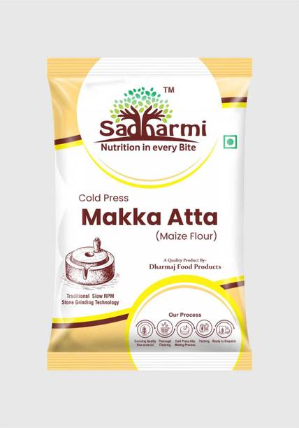 Sadharmi Pure Cold-Pressed Makka Atta | Stone-Ground Corn Flour | Gluten-Free