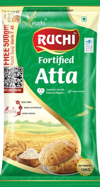 RUCHI Fortified High Fibre Whole Wheat Flour Iron & Vitamin B12 Fortified Soft Rotis