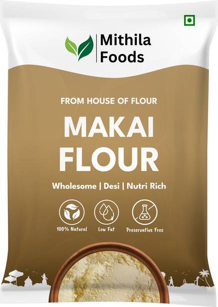 MITHILA FOODS 3kg Makai Atta | Stone-Ground Maize Flour | Gluten-Free | Soft Rotis | Bihar