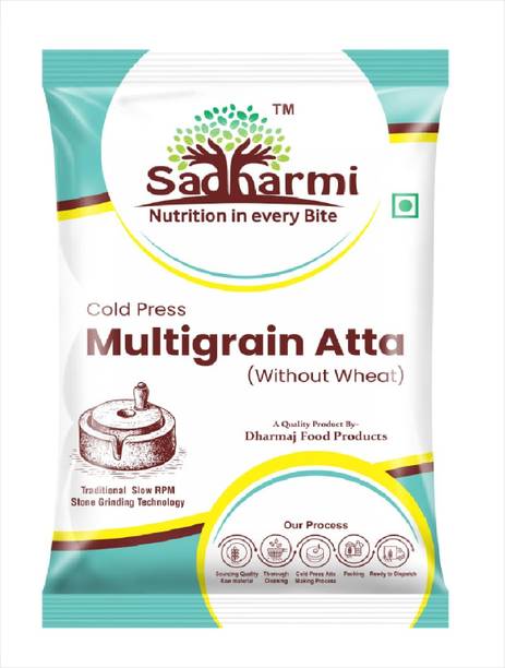 Sadharmi Natural Multigrain Atta | Stone Ground Whole Grain Flour | High Fiber