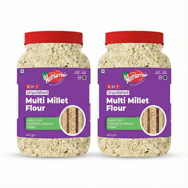 Nutriarrow Multi Millet Flour | 8 Millet Blend with Sprouted Ragi, Jowar & Pearl Millet