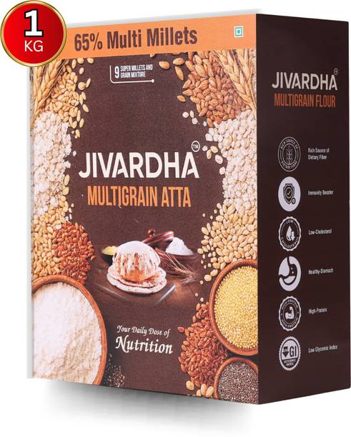 JIVARDHA 65% Multigrain/Millet atta provides a rich source of fiber & protein,low GI