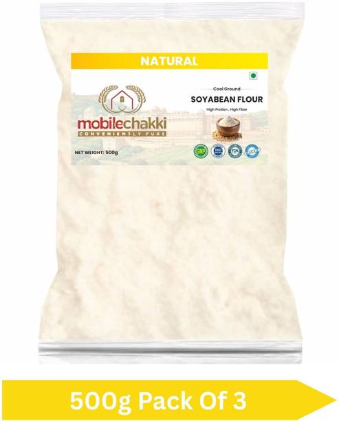 MOBILE CHAKKI Soyabean Atta | Cool Ground | High Protein Healthy Flour for Fitness