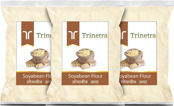 Trinetra Best Quality Soyabean Atta (Soyabean Flour)-500gm (Pack Of 3)