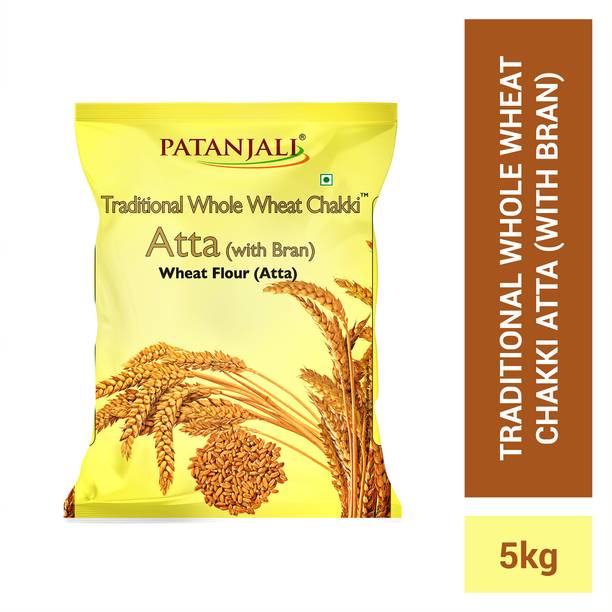 PATANJALI Chakki Atta, Whole Wheat with Bran, Genhu ka Atta, Organic Flour