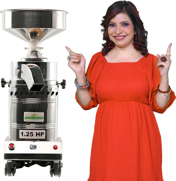 Jaisinghani Group 1.25 Hp Stainless Steel Stone Flour Mill Machine for Domestic use | Grains mill Flourmill