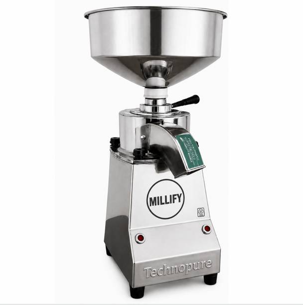 TechnoPure MILLIFY 500W Multi Grain Mill, Domestic Atta Chakki for Home, Heavy Duty Motor Stone Based Mini Flourmill Gharghanti Gharelu Atta Chakki, 5-10 Kg/Hour Flourmill