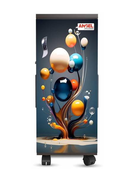 AngelAttaChakki 2 in 1 Domestic Flour Mill for Grains & Masalas, Atta Chakki-0.75 Unit/hr-1 HP BUBBLE TREE 2 IN 1 Flourmill