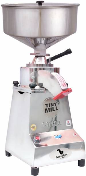 TechnoPure 8-15 Kg/Hour Automatic Light Weight Small Domestic Flour Mill Machine for Home Smart Gharghanti Atta Chakki 1.25HP Motor with 100% Copper Wire (Tiny Mill 125) Flourmill