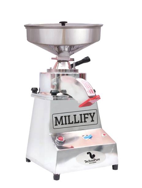 TechnoPure MILLIFY 500W Multi Grain Mill, Domestic Atta Chakki for Home, Heavy Duty Motor Stone Based Mini Flourmill, Gharghanti Gharelu Atta Chakki, 5-10 Kg/Hour Flourmill