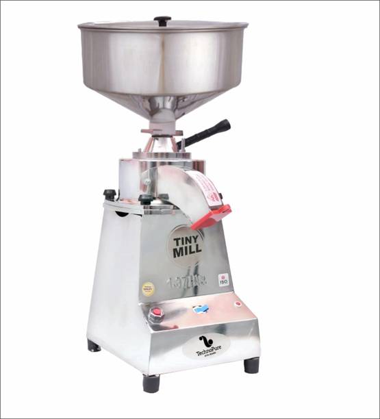TechnoPure Automatic Small Domestic Flour Machine for Home, Gharghanti Smart Atta Chakki 1.37HP Motor with 100% Copper Wire, Mini Gharelu Aata Flour Chakki, 8-15 Kg/Hour Flourmill
