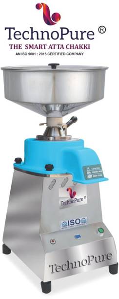 TechnoPure Automatic Domestic Flour Mill Machine for Home, Gharghanti Smart Atta Chakki 1.50HP Single Phase Motor with 100% Copper Wire Winding, 8-18 Kg/Hour Flourmill