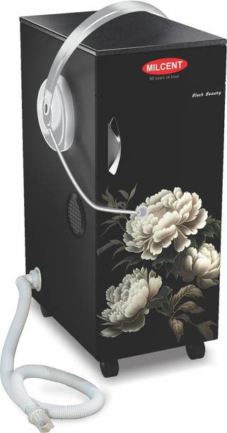 MILCENT Fully Automatic Talky 1 HP Atta Chakki 8 Kg Designer Floral Black Smart Plus Talky & Vacuum - Black Beauty Flourmill