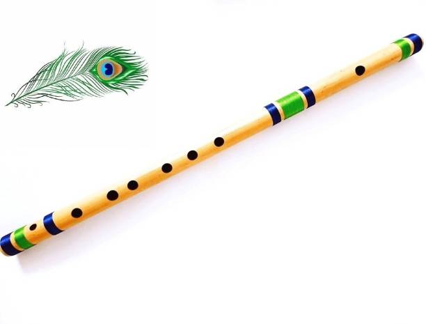 IBDA Bamboo Bansuri| C Natural Medium | for Professional / Beginner| 19 inch Basuri| Bamboo Flute