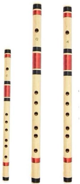 KHALSA MUSICAL Set of A-Scale, C-Scale & G-Scale Bamboo Flute Bamboo Flute