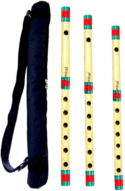 SG MUSICAL E ,B & D Medium Professional Flute With Bag Bamboo Flute