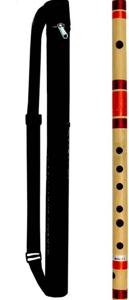 HEAVEN Flute D Sharp Medium & Indian Professional Right Hand Bansuri 17 inch Size Bamboo Flute